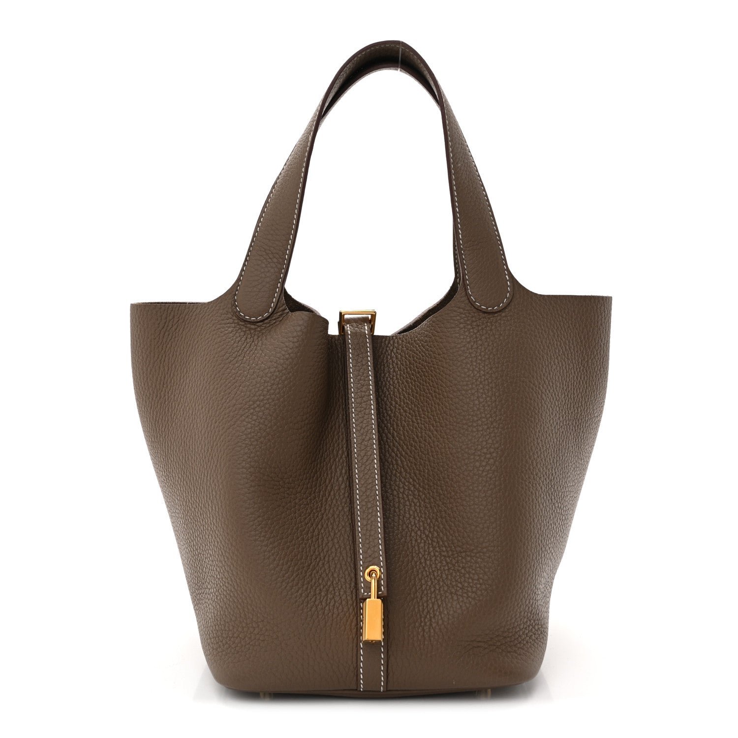 Hermes Hermes Taurillon Clemence Picotin Lock 22 MM Etoupe