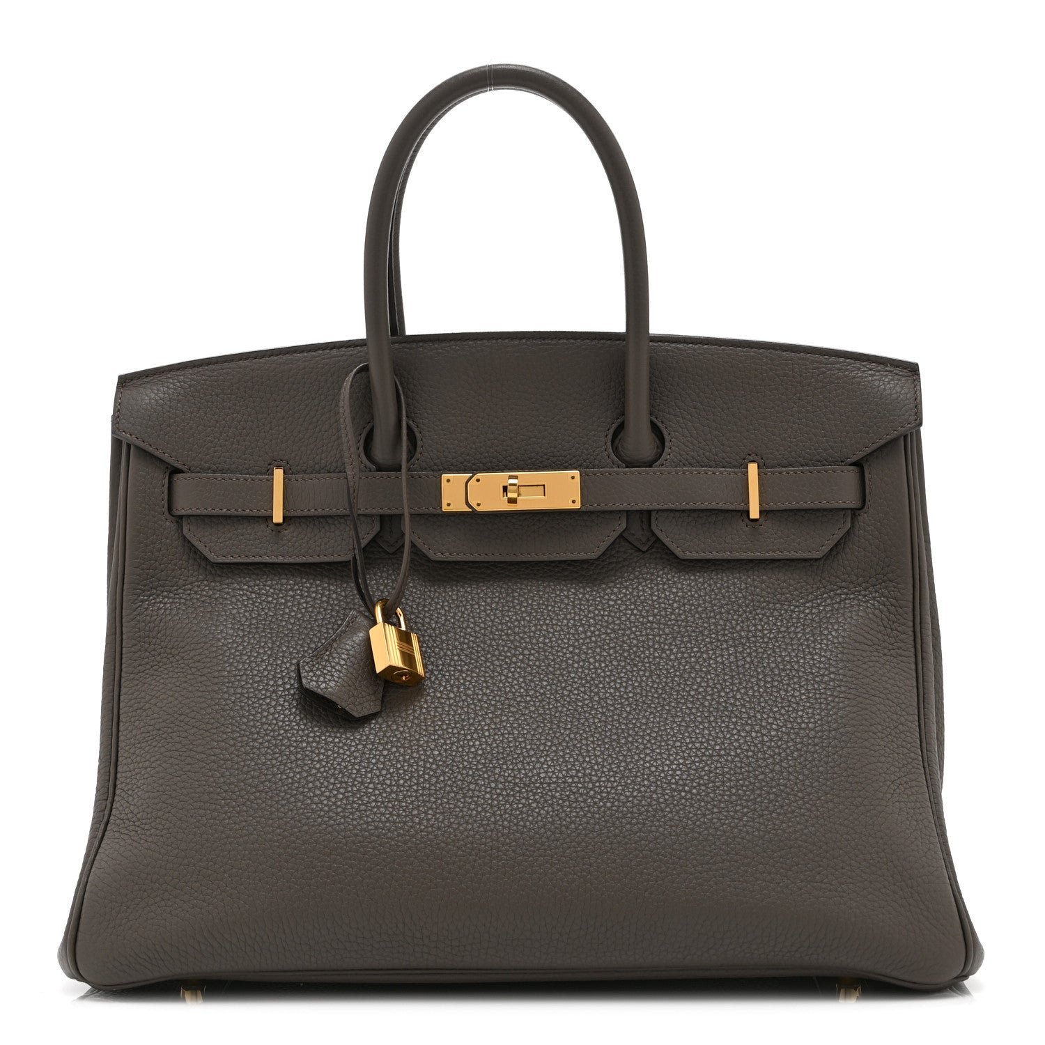 Hermes Taurillon Clemence Birkin 35 Etain