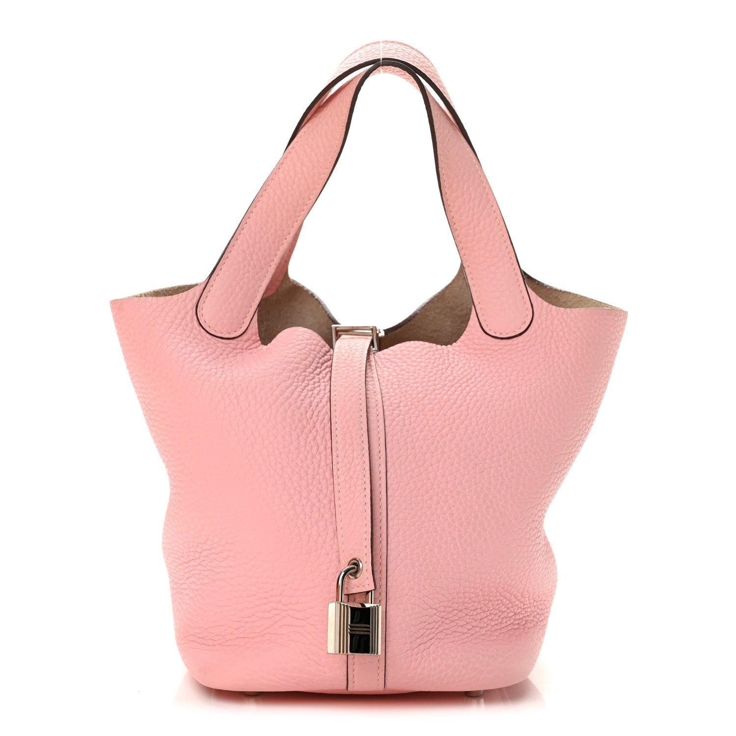 Hermes Taurillon Clemence Picotin Lock 18 PM Rose Sakura