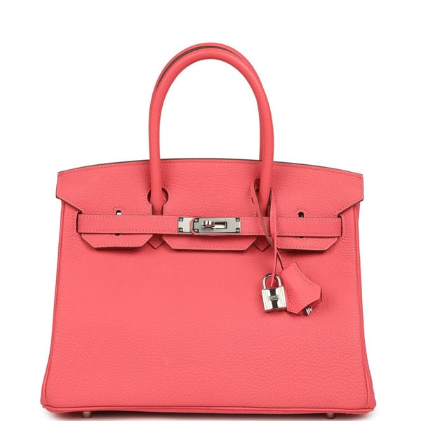 Hermes Pre-owned Hermes Birkin 30 Rose Lipstick Togo Palladium Hardware