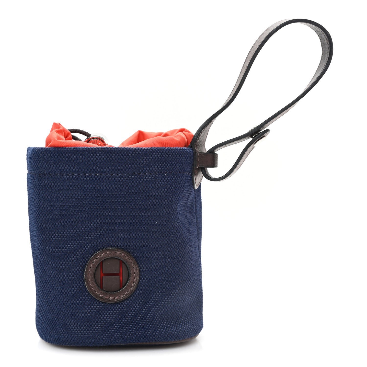 Hermes Coated Canvas On-the-Go Dog Pouch Navy