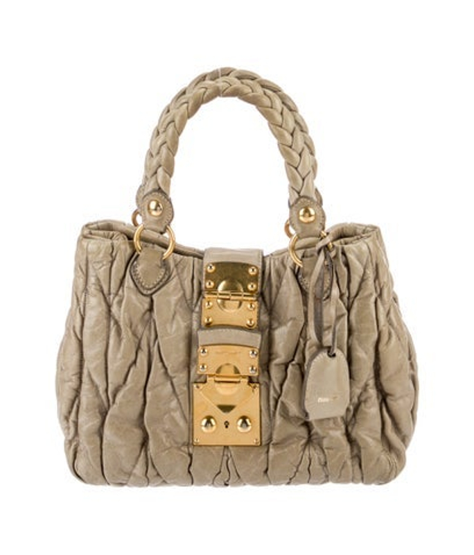 Miu Miu Miu Leather Top Handle Bag