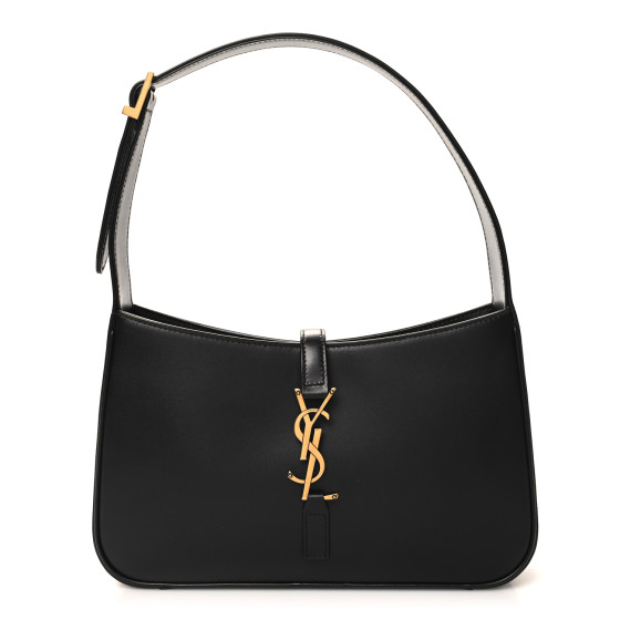 Saint Laurent Smooth Calfskin Le 5 A 7 Hobo Black