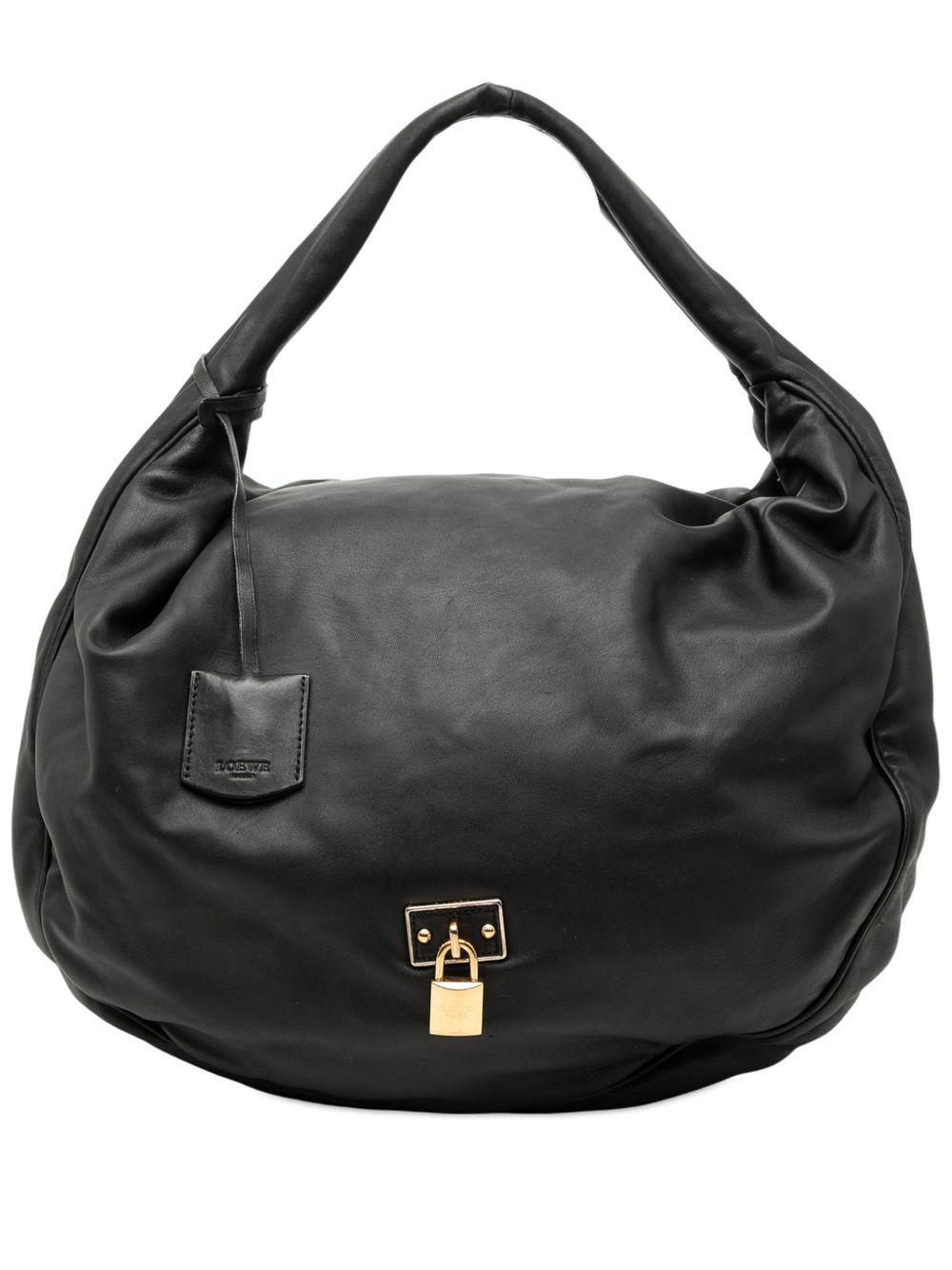Loewe 2009 Leather Padlock Calle hobo bag
