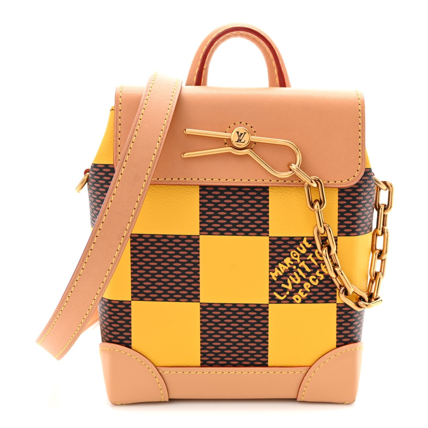 Louis Vuitton Damier Pop Nano Steamer Yellow