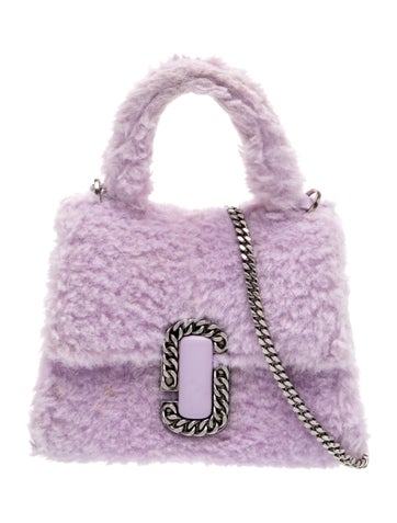 Faux Fur Top Handle Bag
