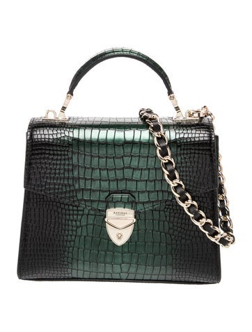 Aspinal of London Crocodile Top Handle Bag