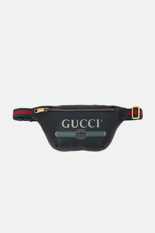 Leather Logo Web Belt Bag