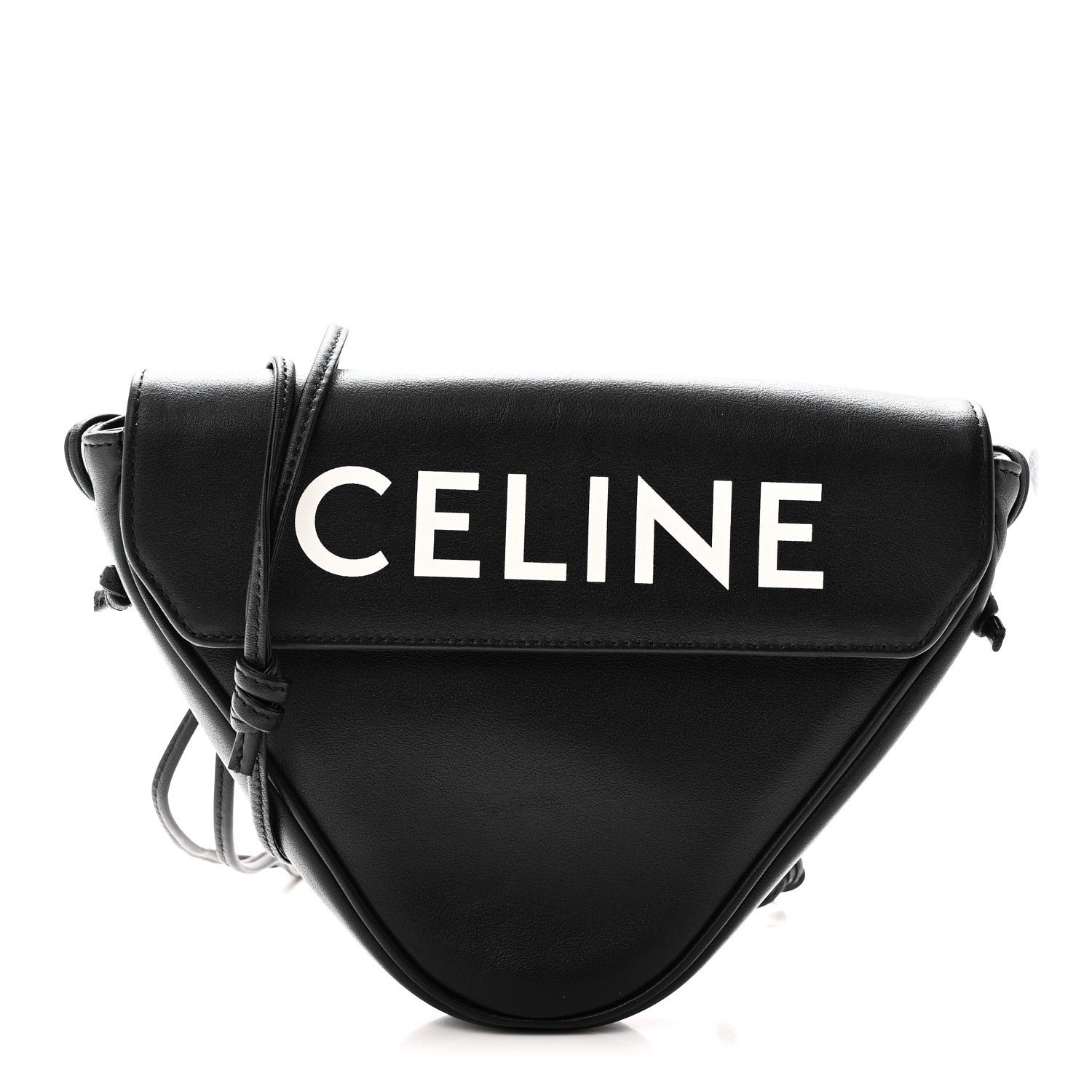 Celine Smooth Calfskin Triangle Crossbody Bag Black