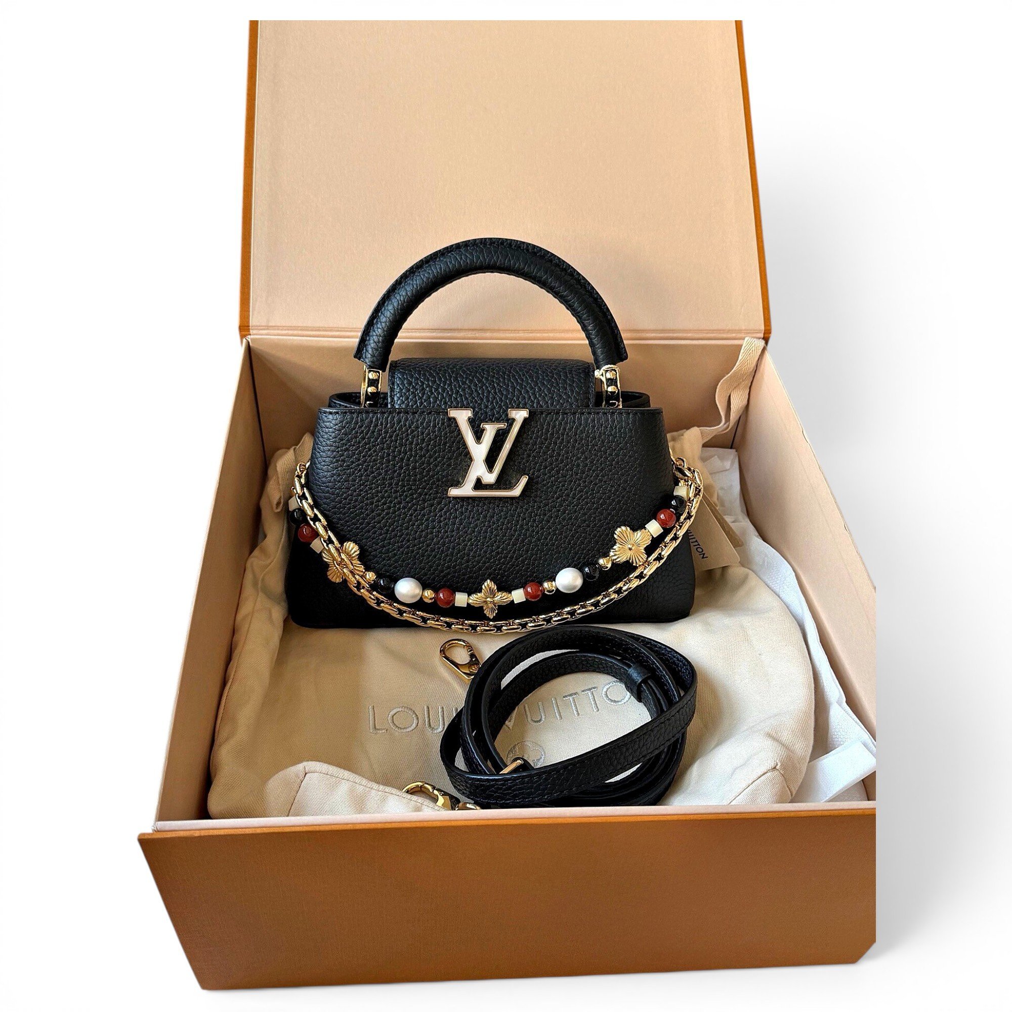 Capucines leather handbag