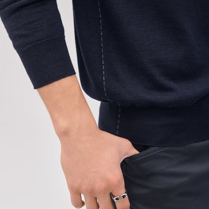 Marine "Coutures Inversees" Crewneck Sweater