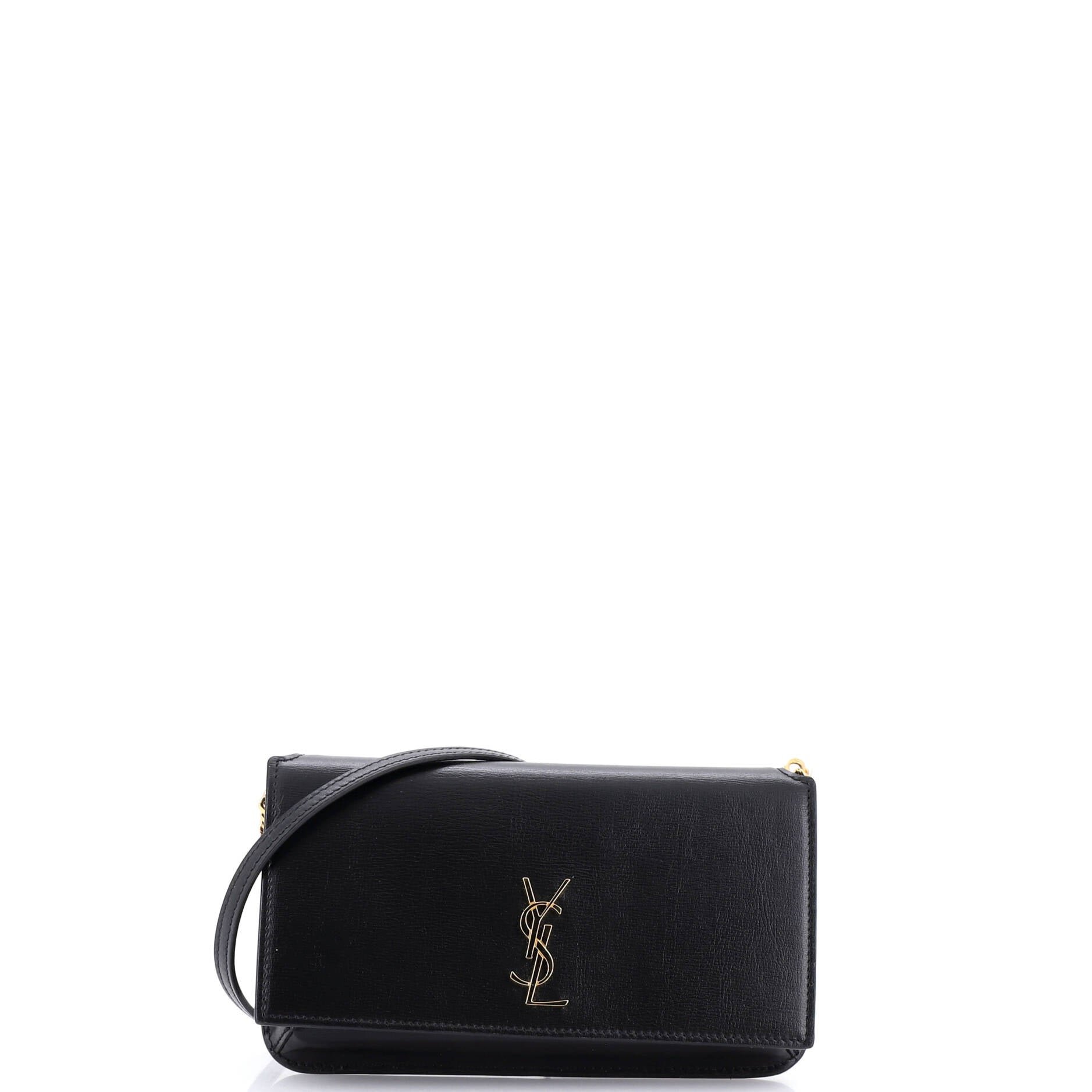 Classic Monogram Phone Holder Shoulder Bag Leather