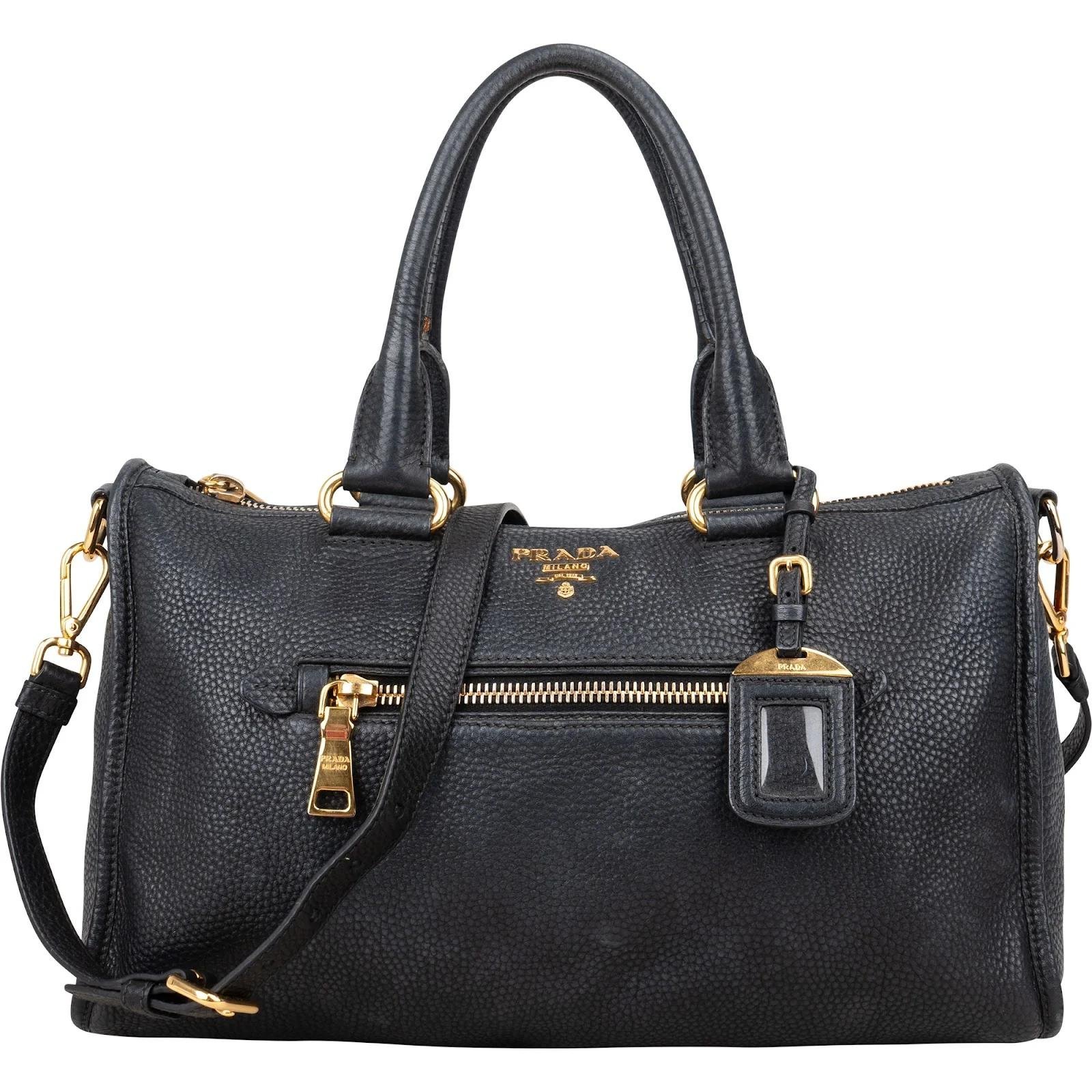 Re-Nylon leather handbag