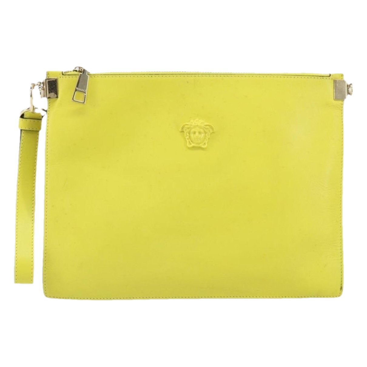 Leather clutch bag