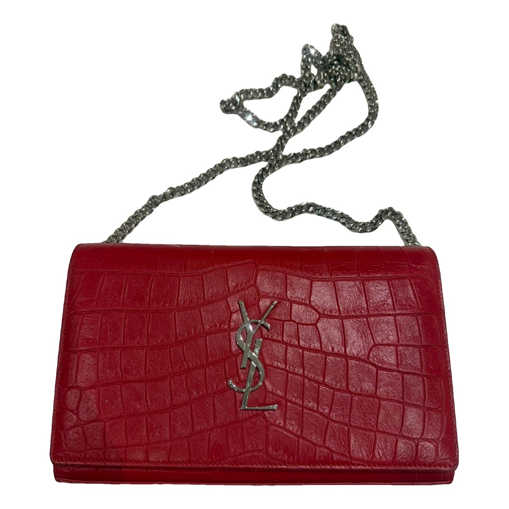 Leather clutch bag