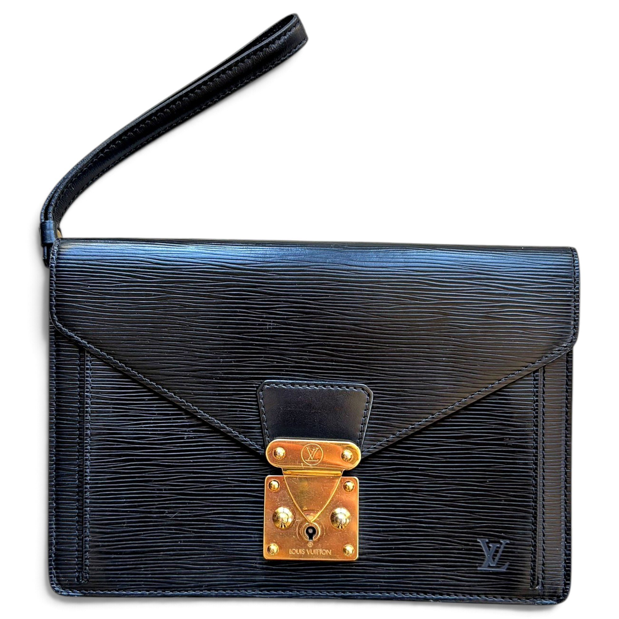 Sellier leather clutch bag