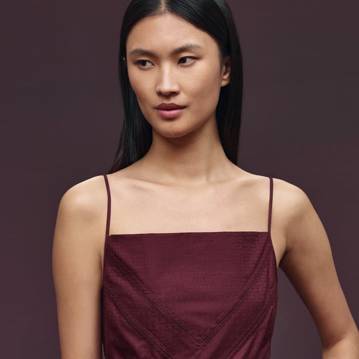 Rouge Bordeaux "Mosaique" Pouch Dress