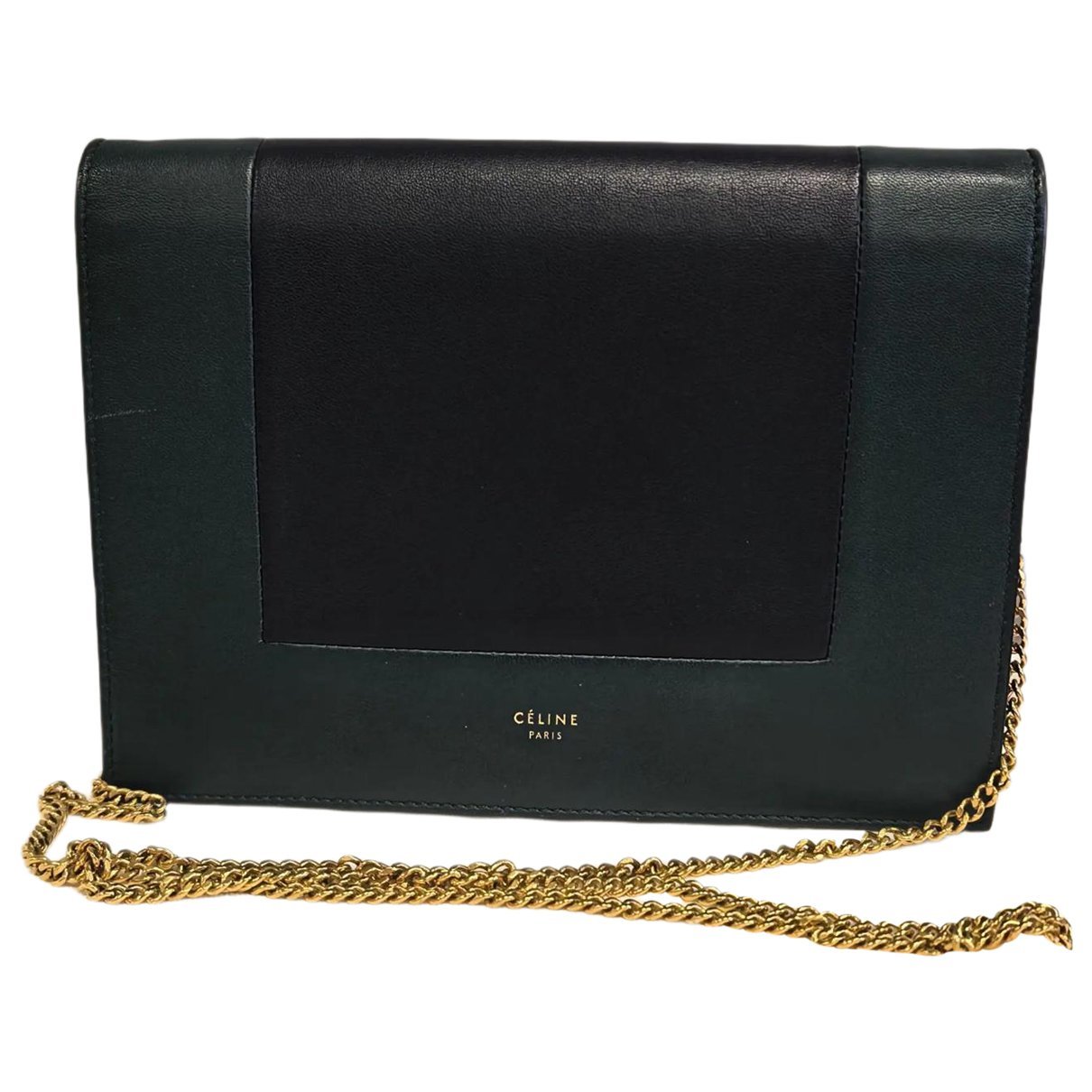 Frame leather handbag