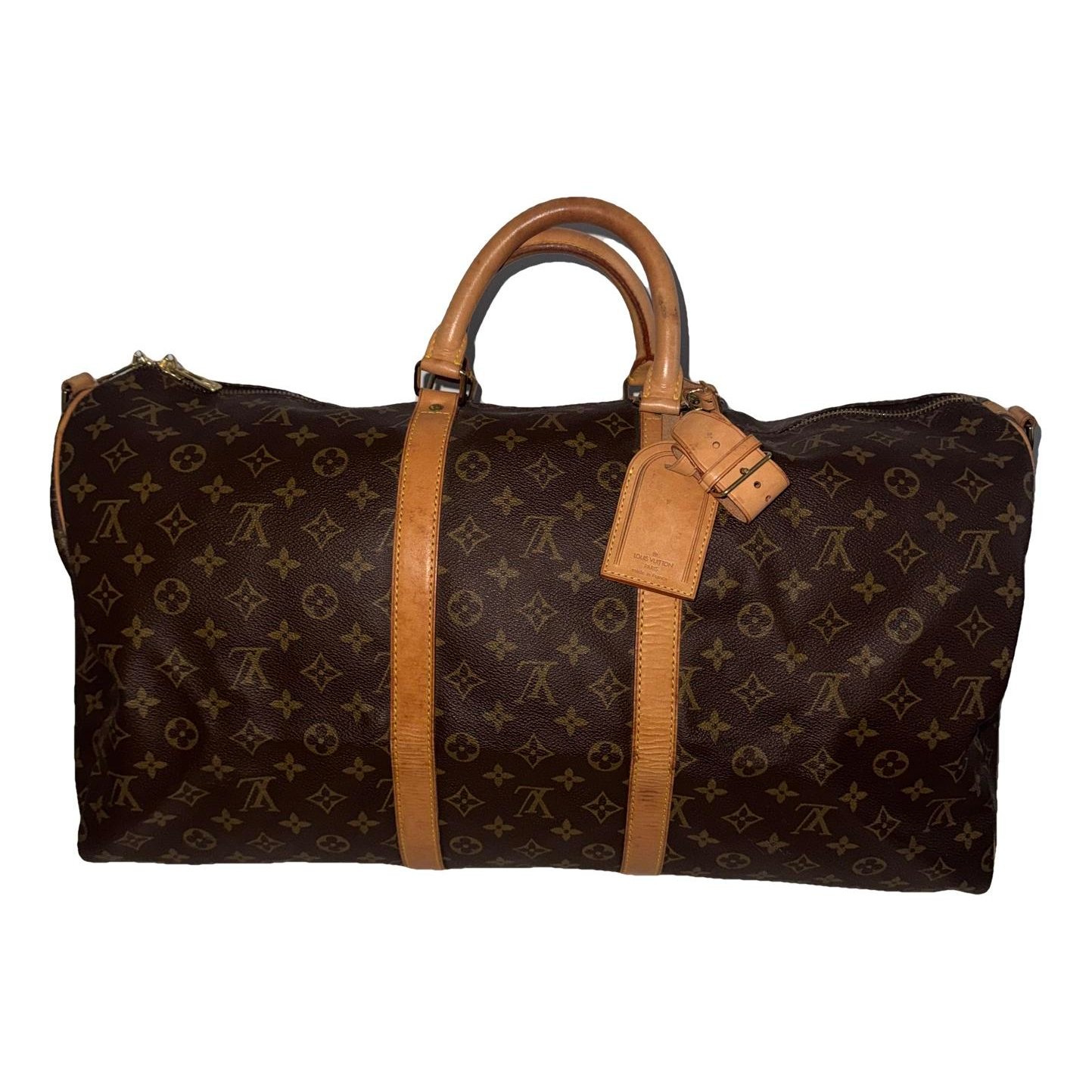 Keepall leather travel bag