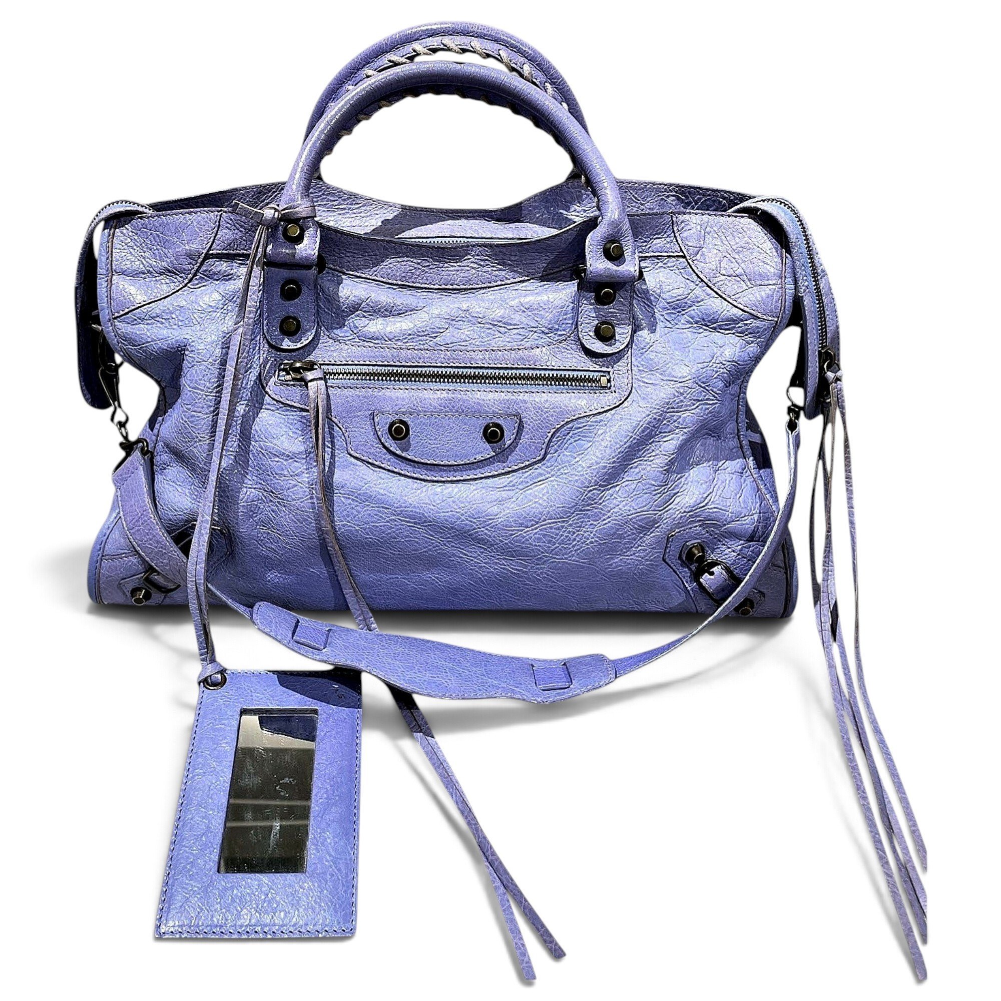 City leather handbag