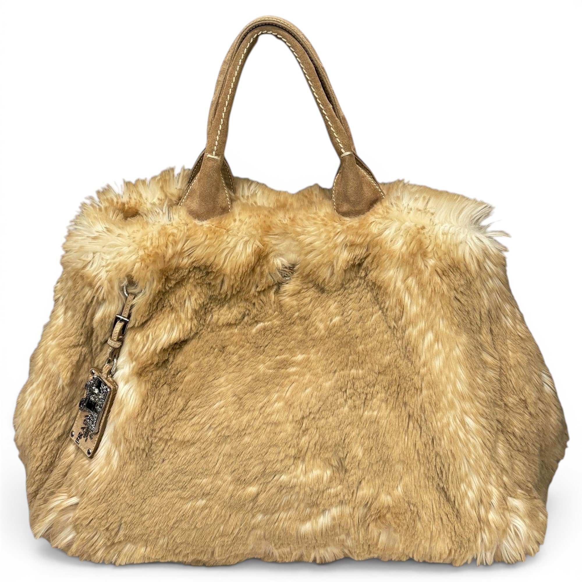 Faux fur tote