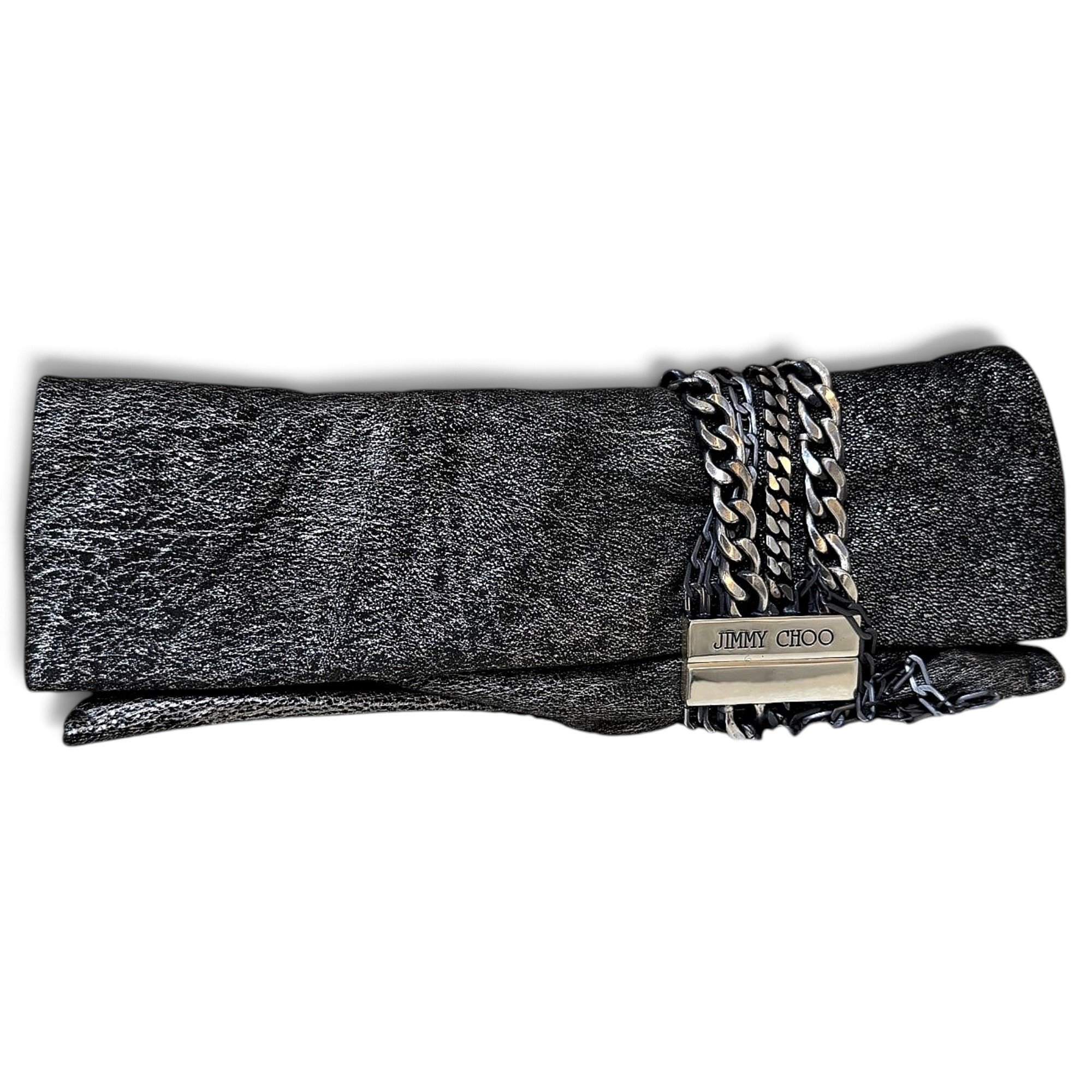 Chandra leather clutch bag