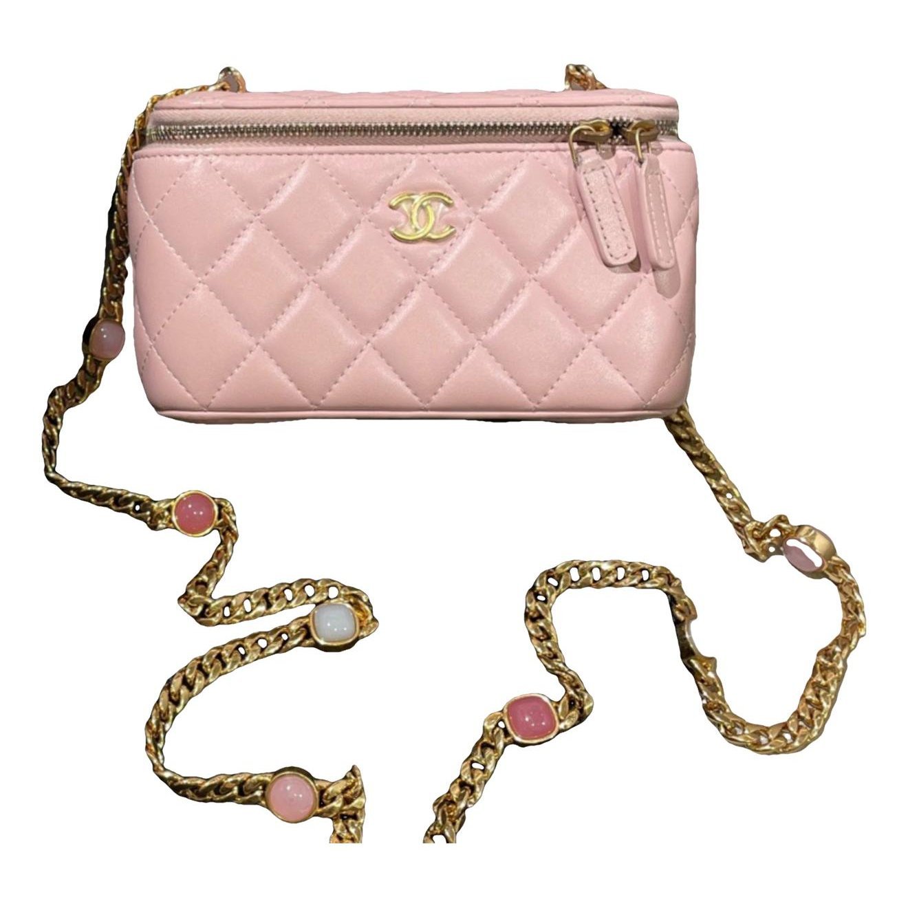 Vanity leather handbag