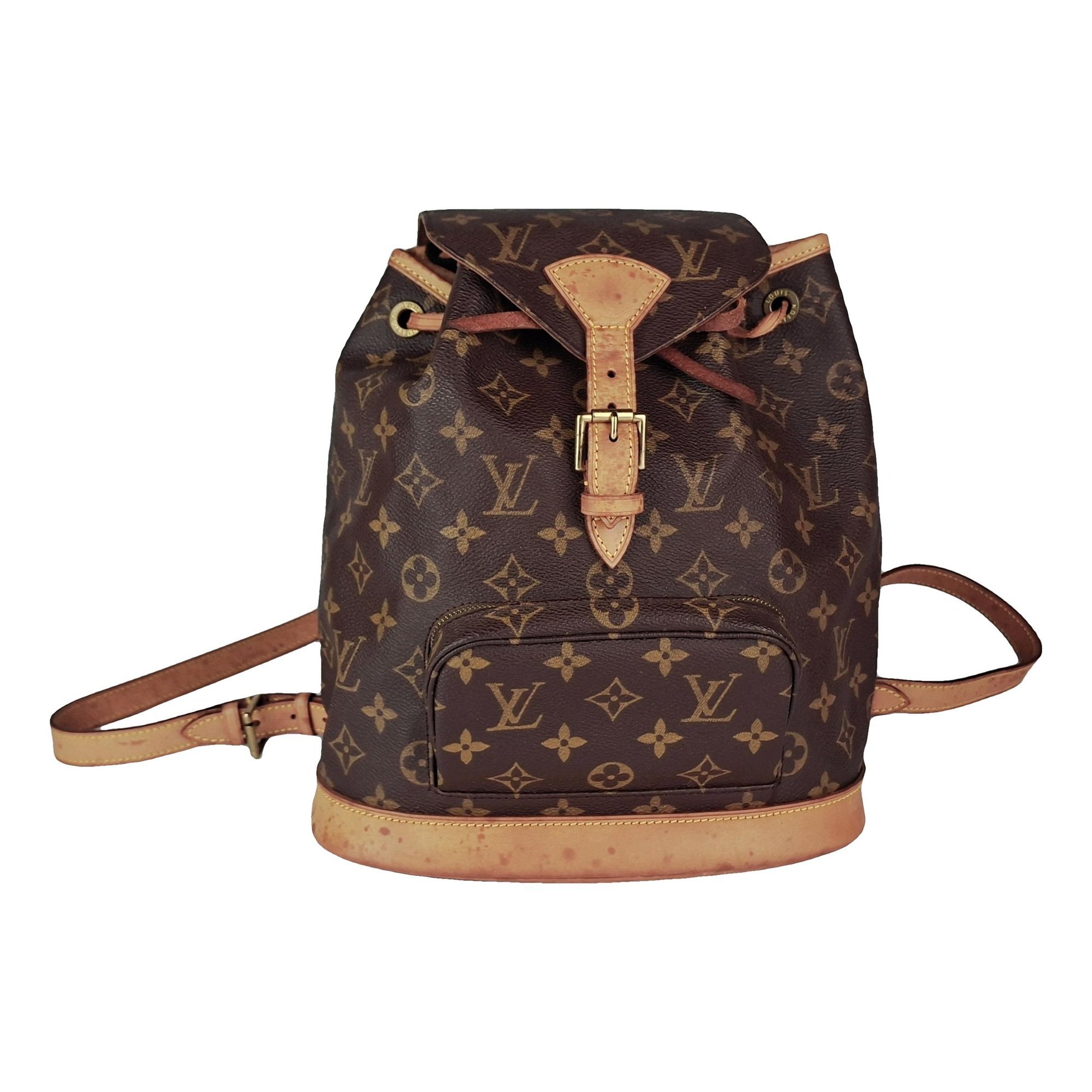 Montsouris Vintage leather backpack