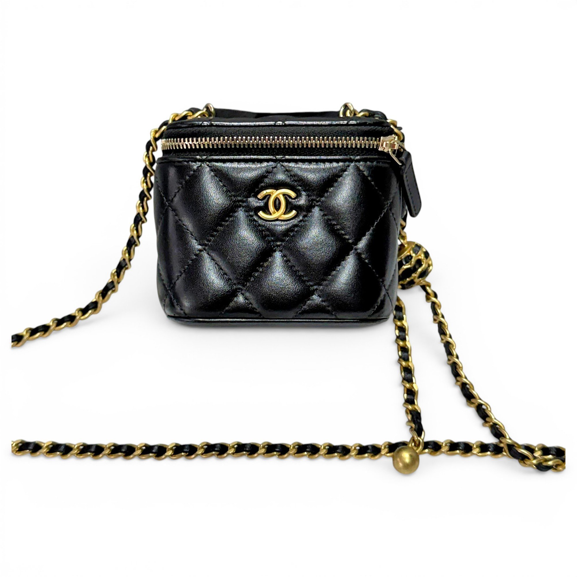 Trendy CC Vanity leather handbag
