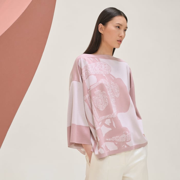 Rose Pâle "Brides De Gala" Long-sleeve Sweater
