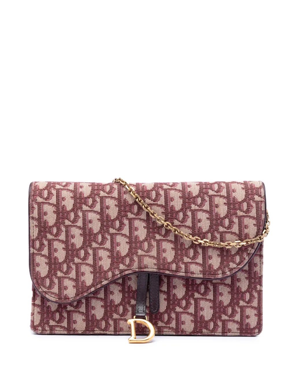 2019 Oblique Canvas Saddle Wallet On Chain crossbody bag