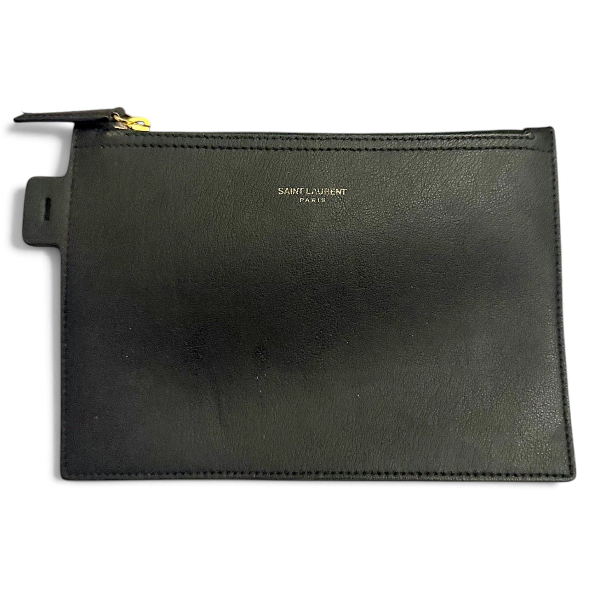 Leather clutch bag