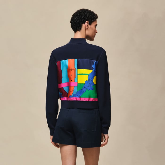 Bleu Outremer Zipped Jacket