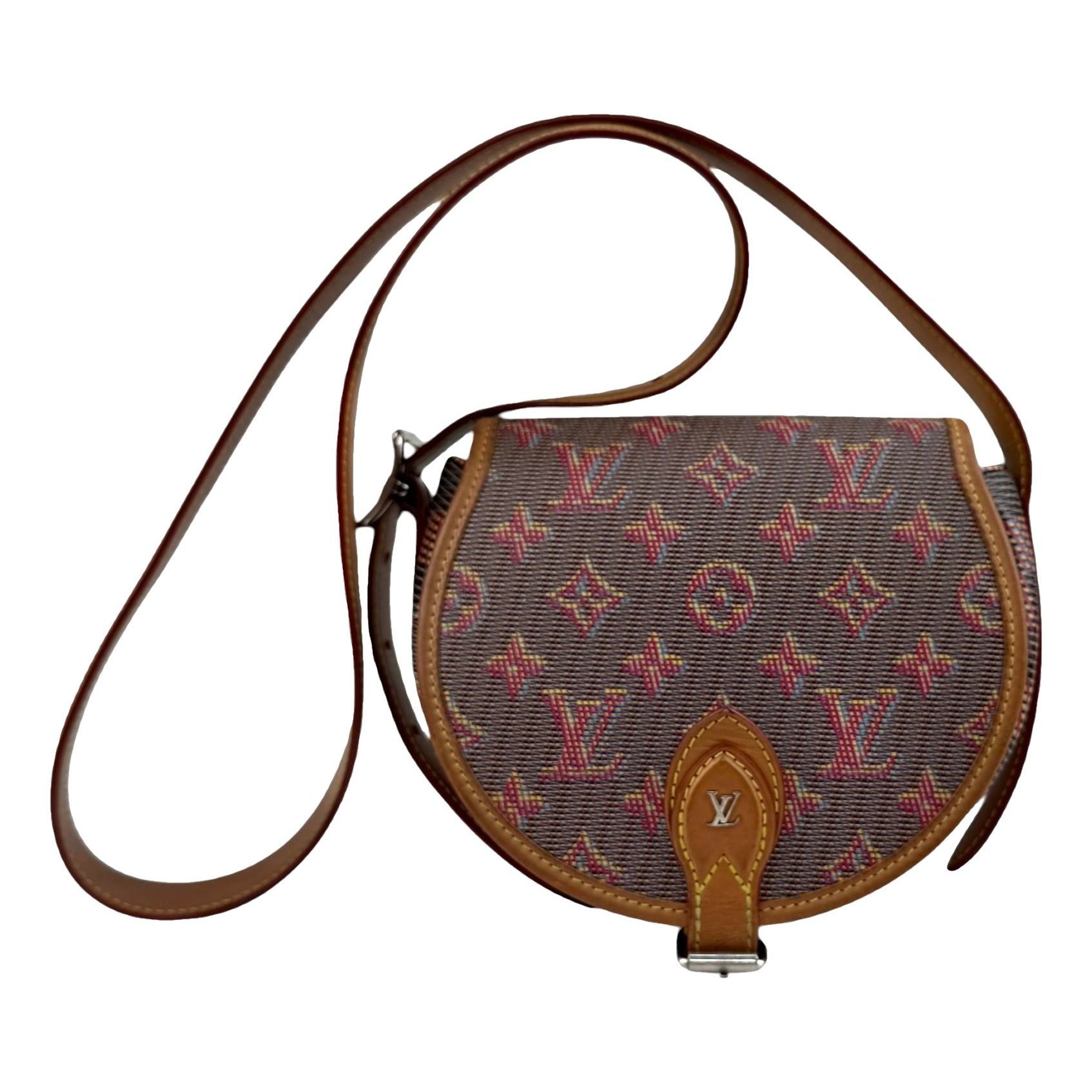 Tambourin leather crossbody bag