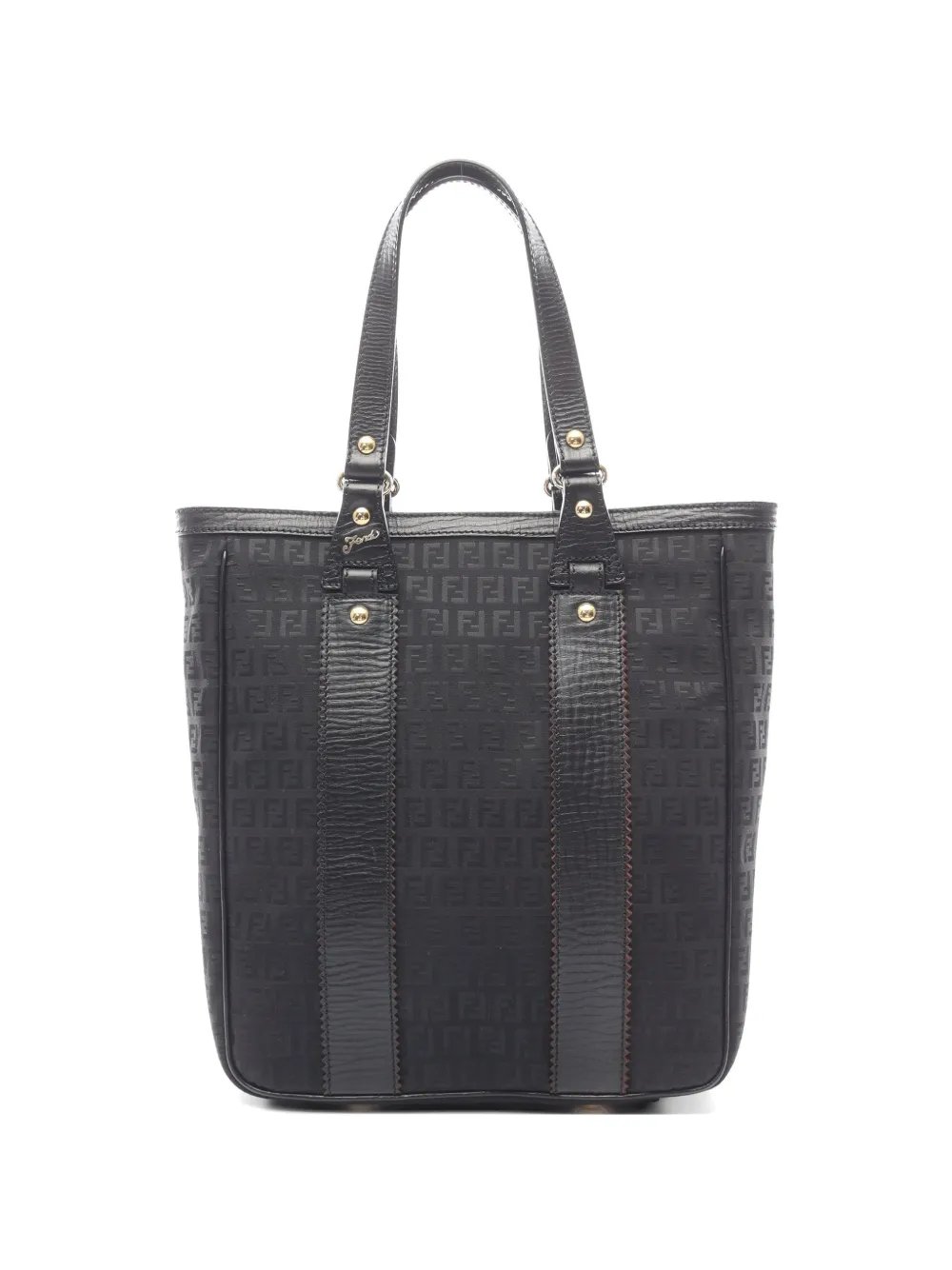 2010s Zucchino leather-trim tote bag
