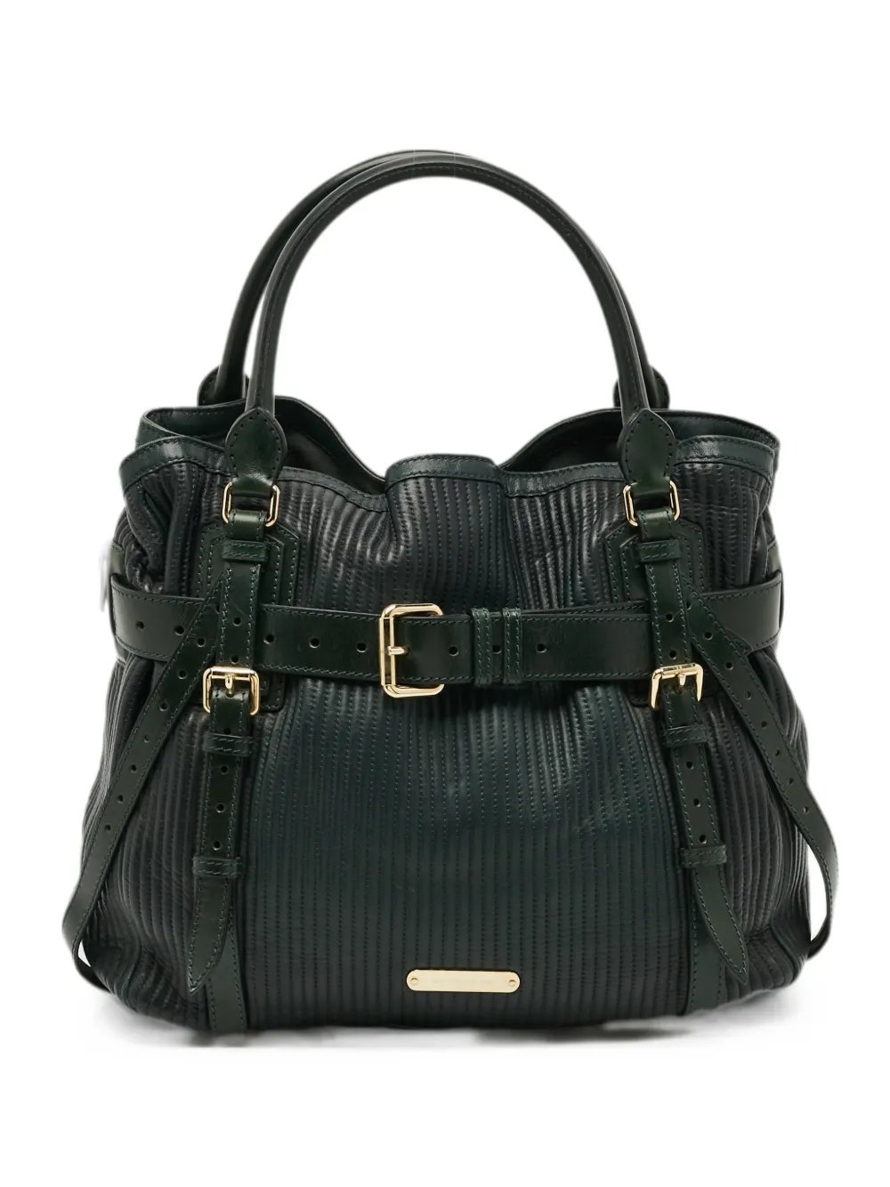 belted quilted tote bag