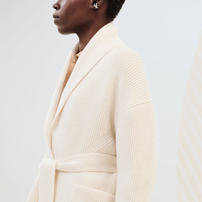 Blanc Naturel Belted Coat