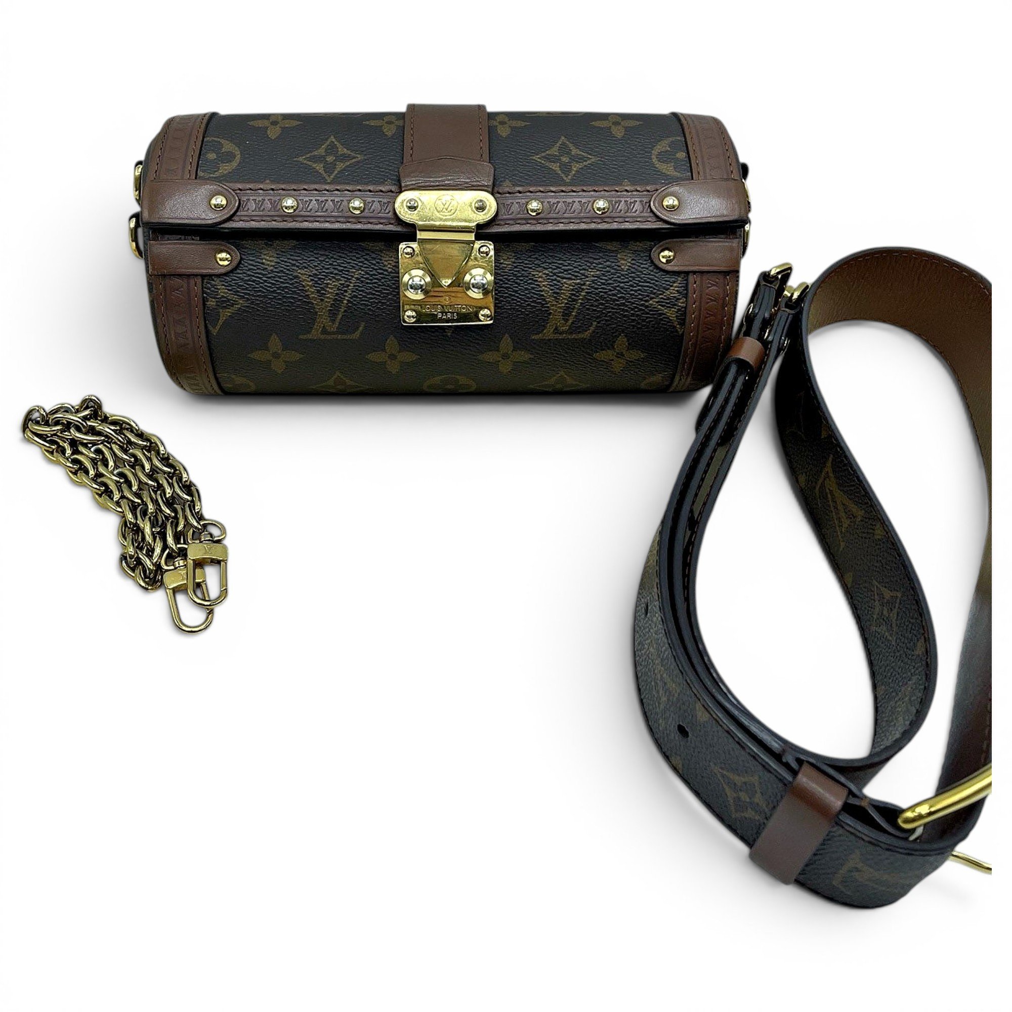 Papillon Trunk leather handbag