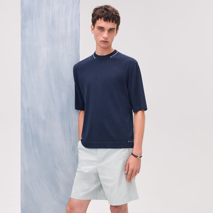 Pull col rond « H bartack »