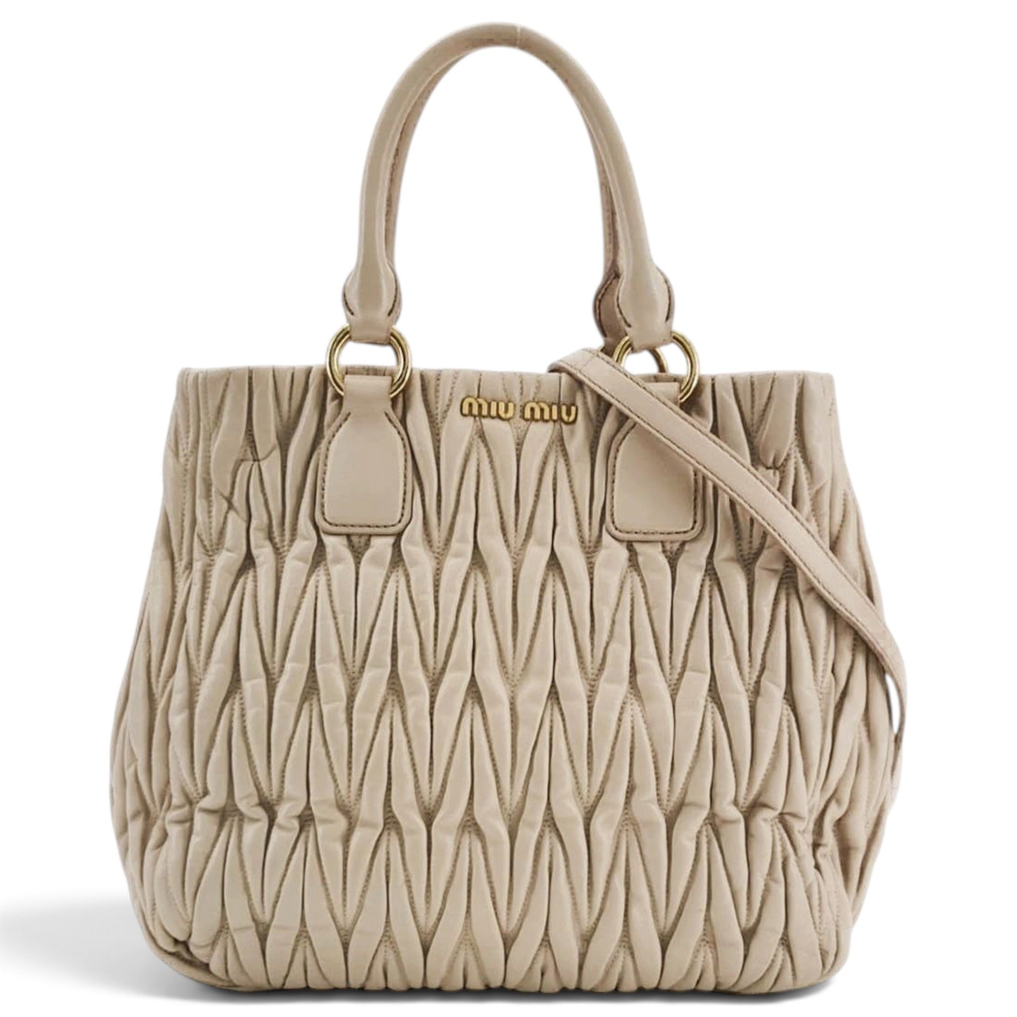 Miu Logo leather handbag