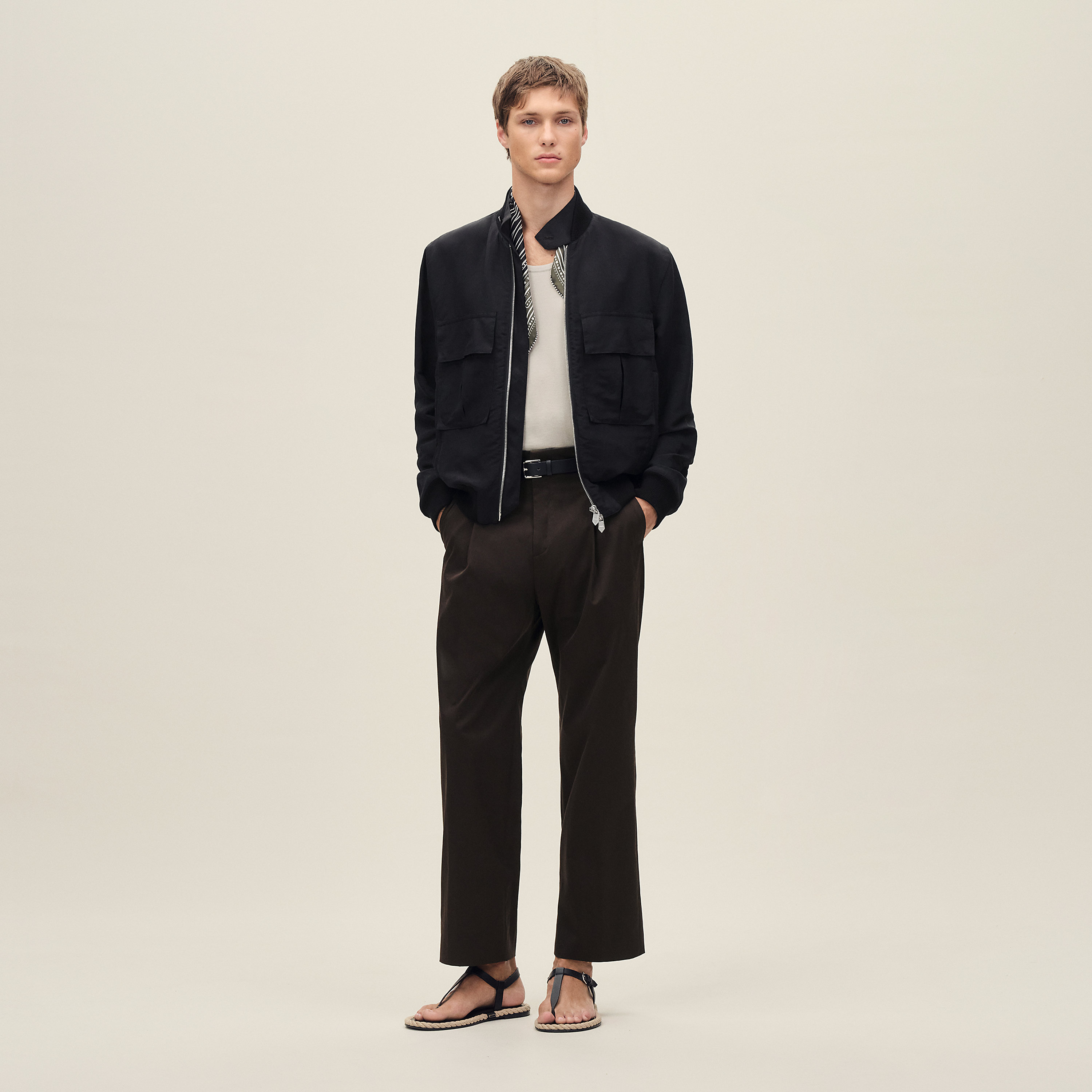 Rib-trim jacket