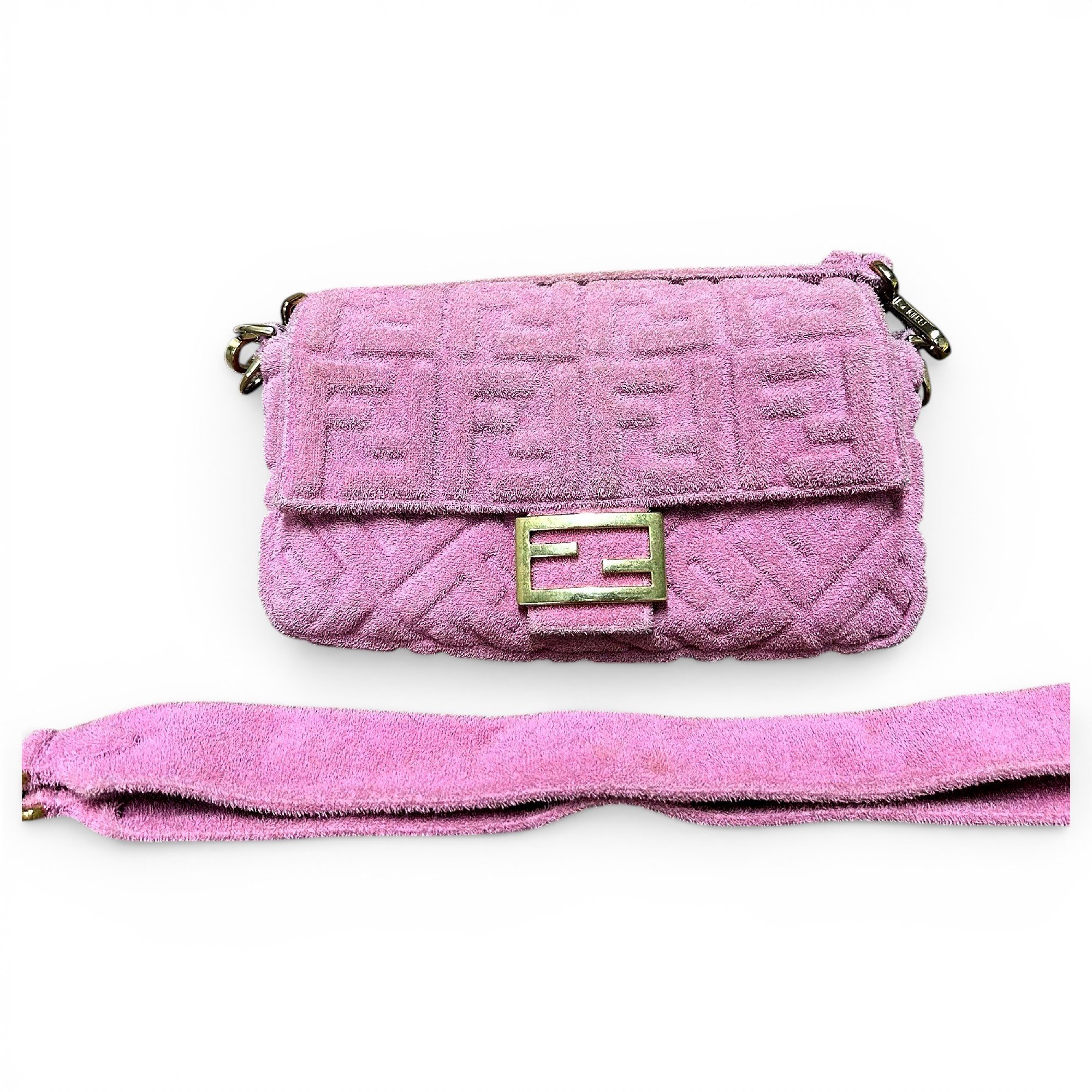 Baguette velvet handbag