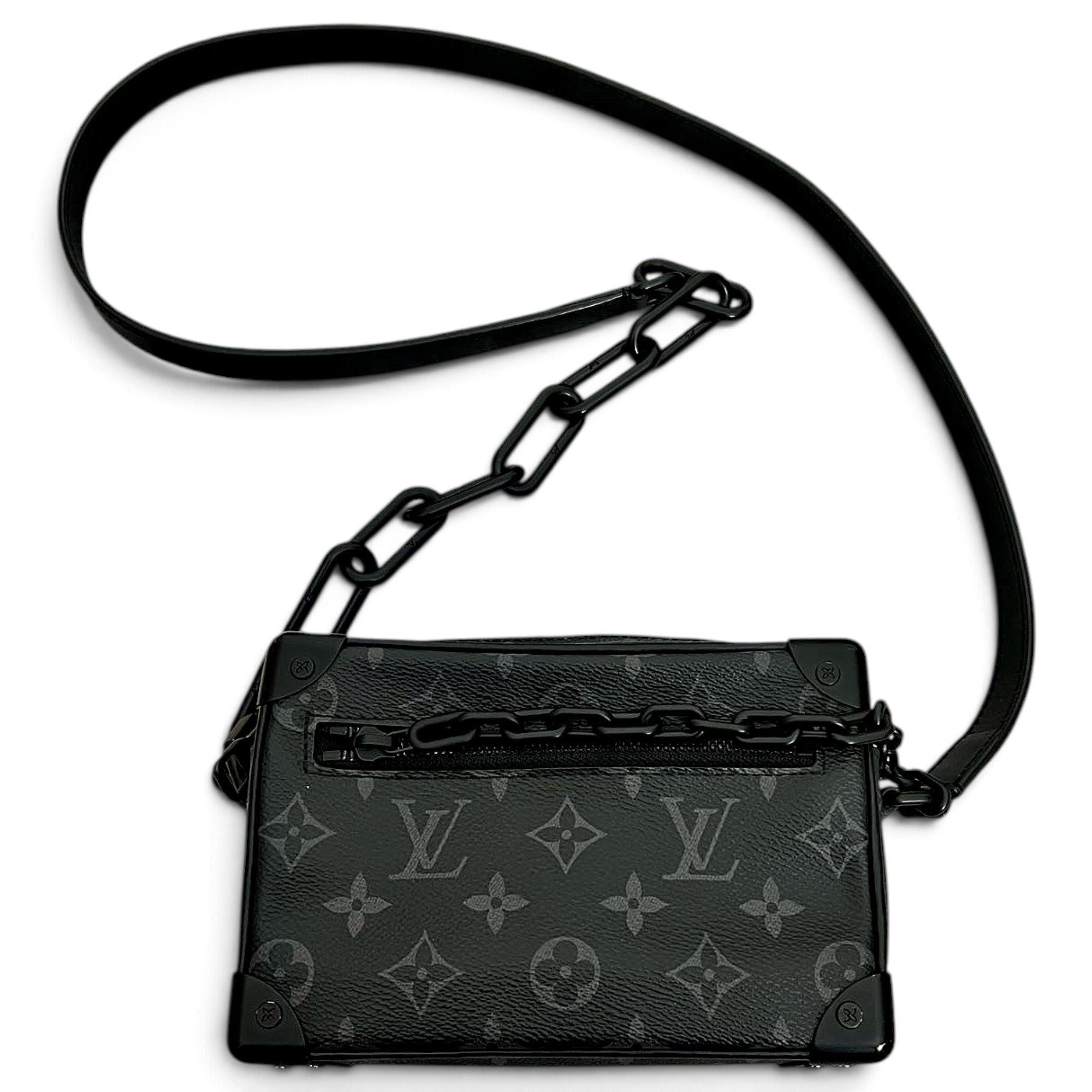Side Trunk leather crossbody bag