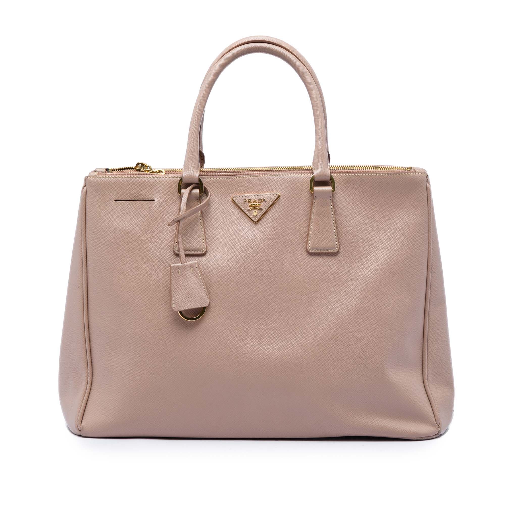 Double leather tote