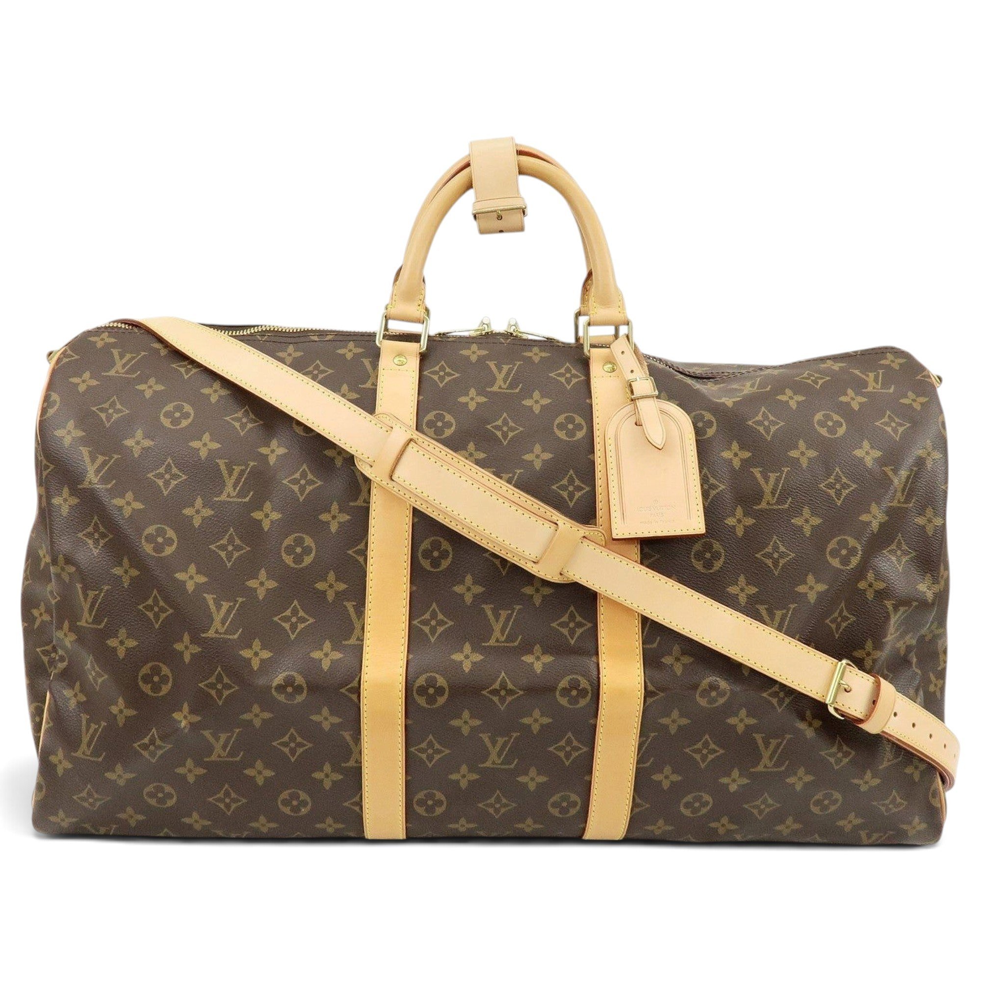 Keepall leather travel bag