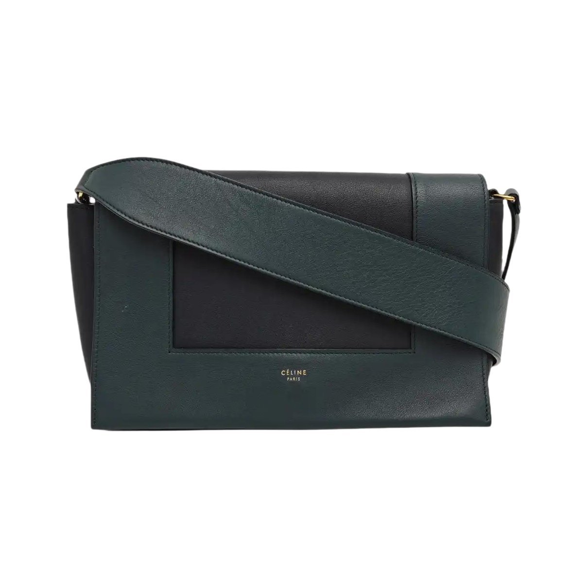 Frame leather handbag