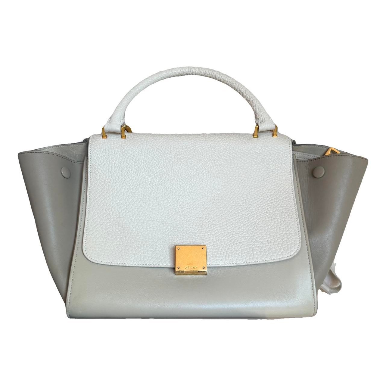 Trapèze leather handbag