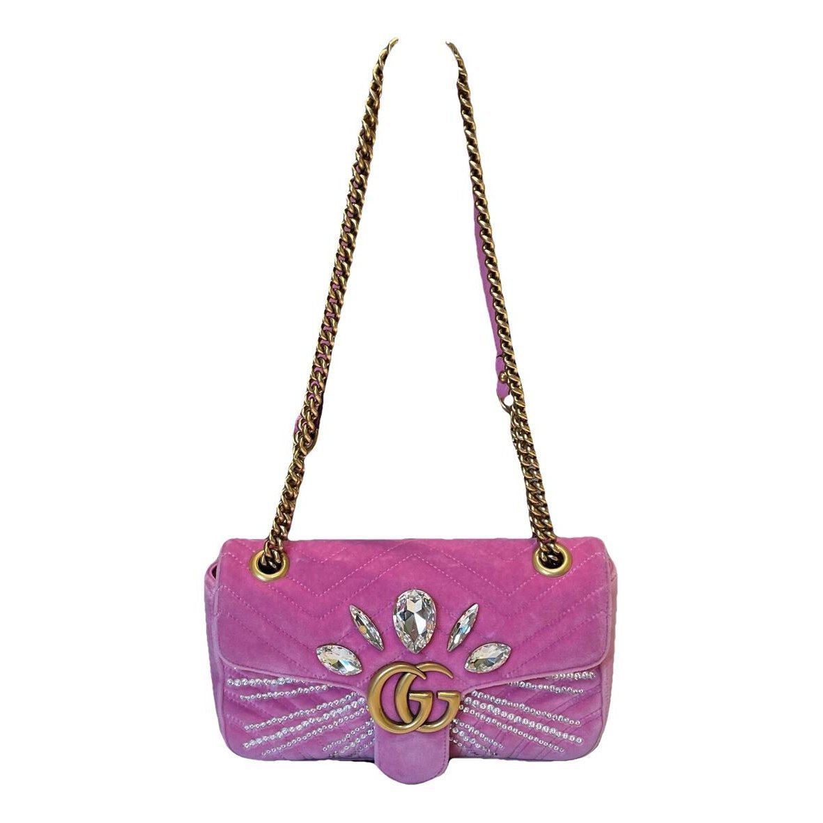GG Marmont Flap velvet crossbody bag