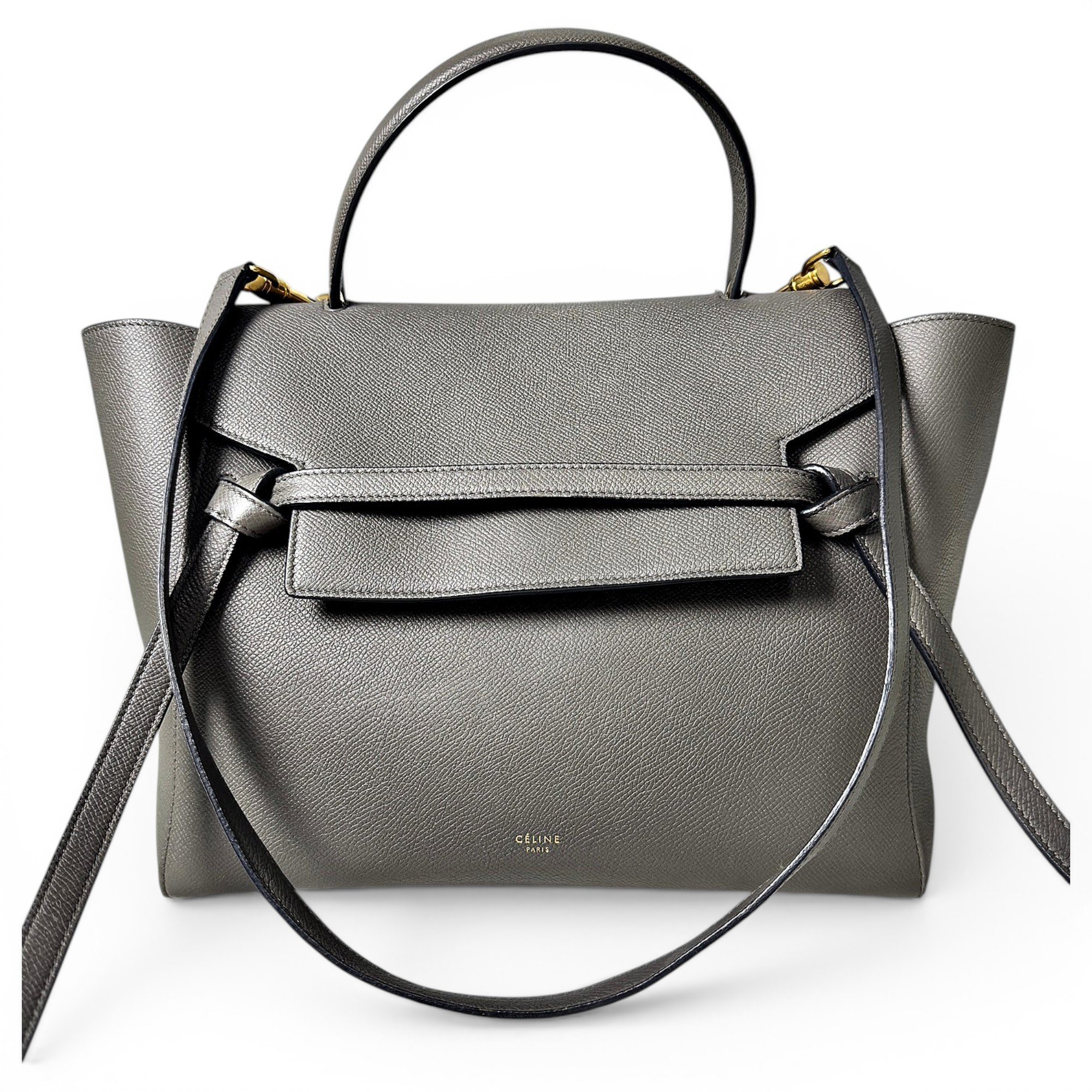 Belt leather handbag