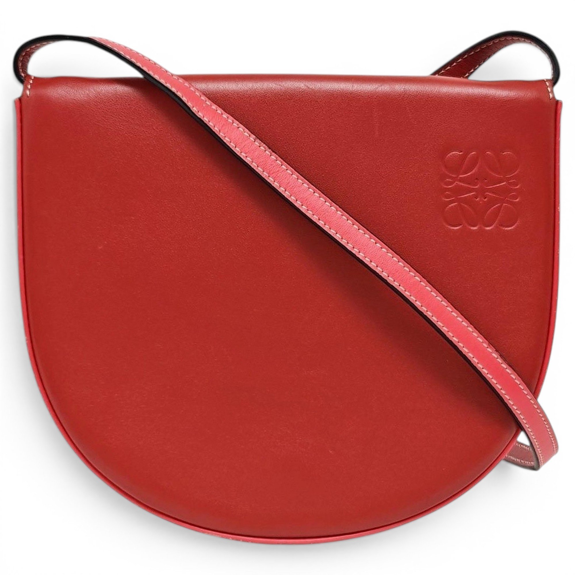 Heel leather handbag